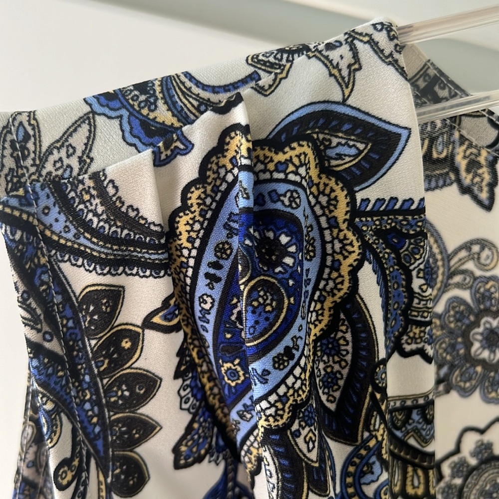 Paisley Cowl neck Sleeveless XL Charter Club Top - Picture 6 of 7